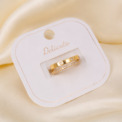 Delicate Dual Band Gold Ring