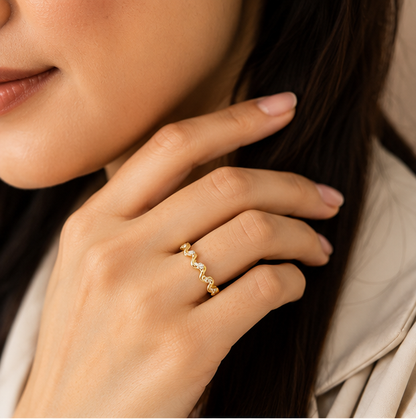 Elegant Gold Diamond Accent Ring