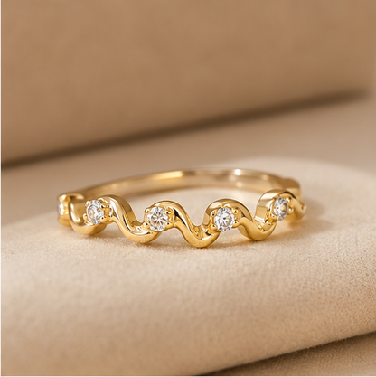 Elegant Gold Diamond Accent Ring