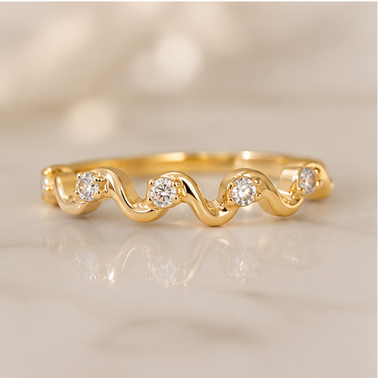 Elegant Gold Diamond Accent Ring