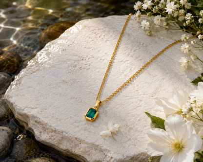 Aqua gold necklace