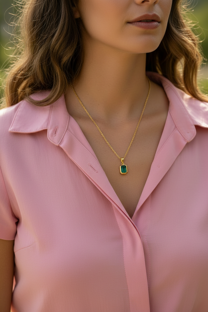 Aqua gold necklace