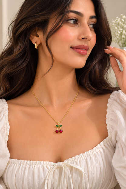 Scarlet Cherry Necklace