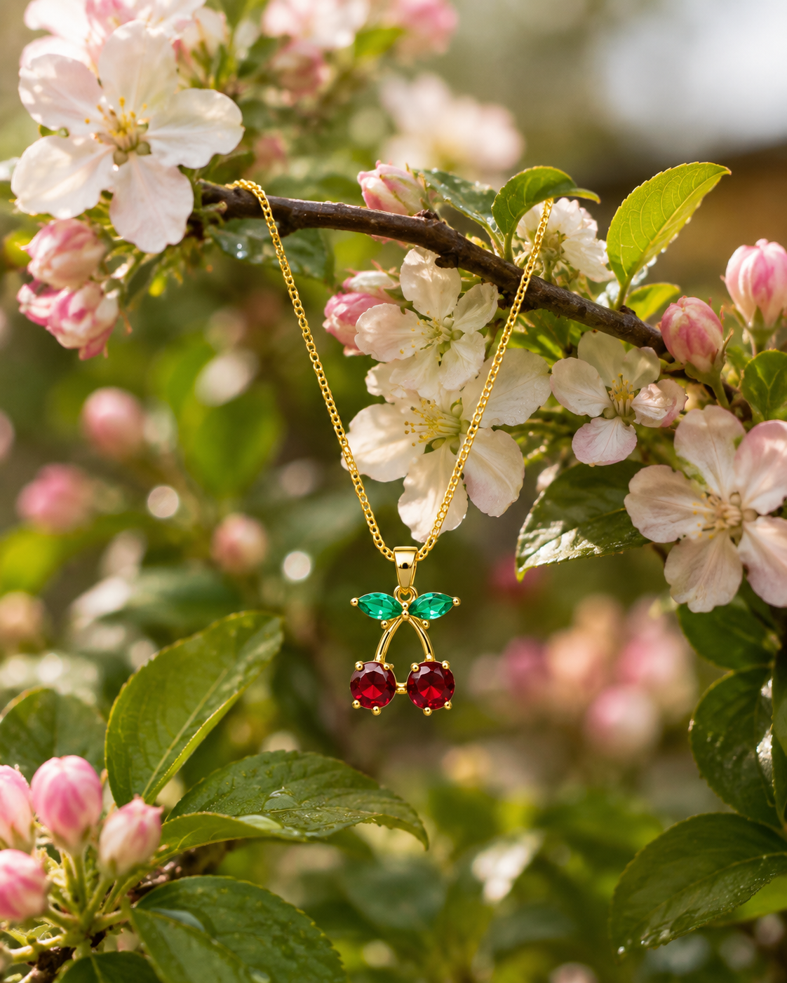 Scarlet Cherry Necklace