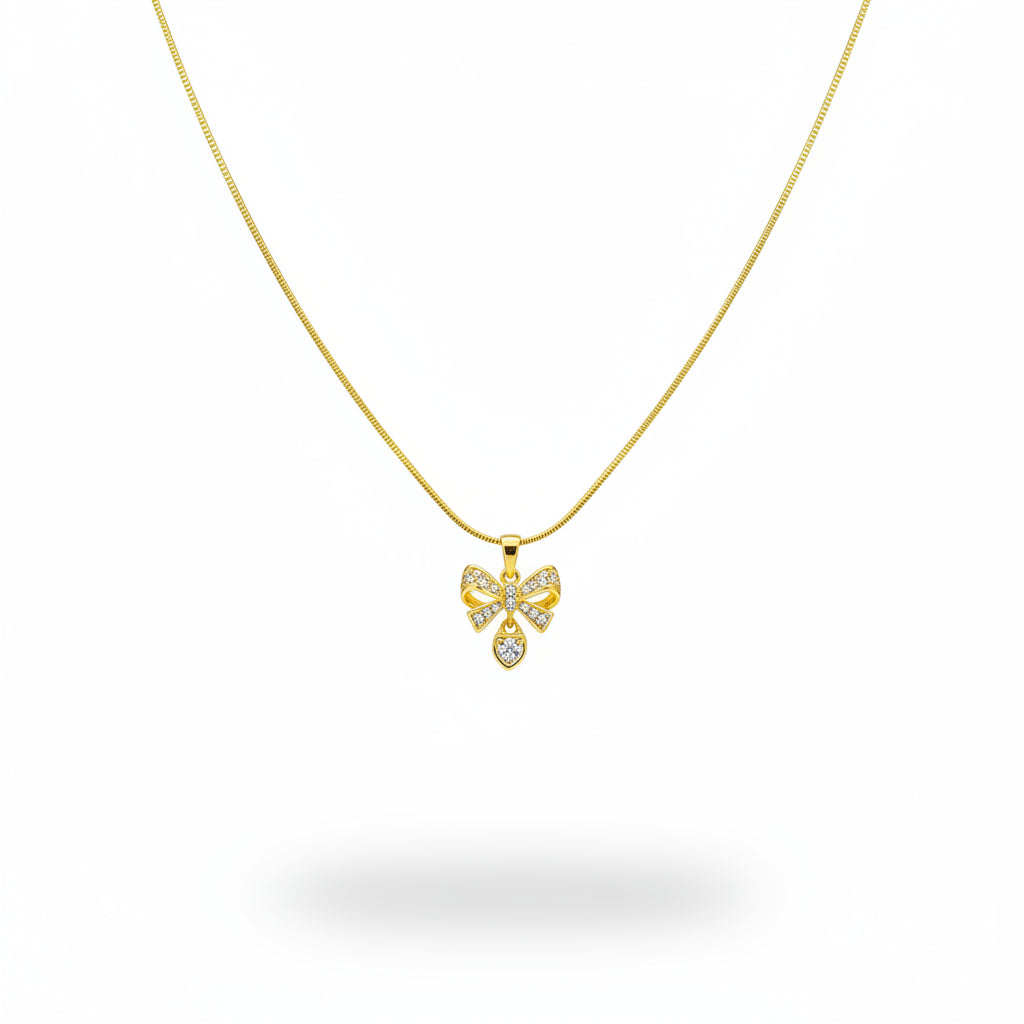 Celeste Bow Pendant Necklace