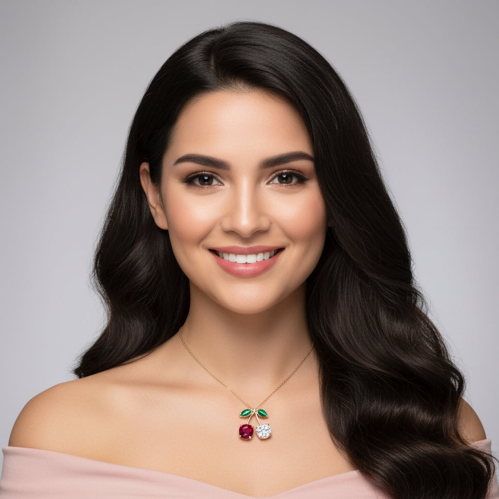 Scarlet Cherry Necklace