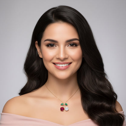 Scarlet Cherry Necklace