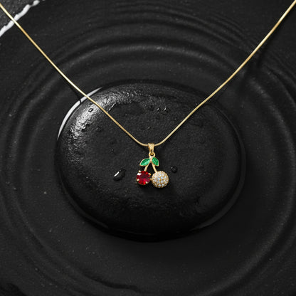 Scarlet Cherry Necklace